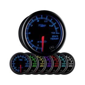 Gs-c708 Glowshift 1500- Black 7 Color 1500f Pyrometer Exhaust Gas Temp Gauge Kit - Includes