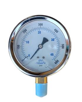 42-950-600 Gnc Kc-021 Liquid Filledpressure Gauge - 600 Psi