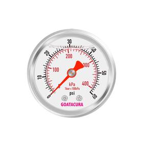 Ga025 Goatacura 0-60psi/kpa Glycerin Filled Pressure Gauge 2 Inch Dial Size 304 Stainless Steel