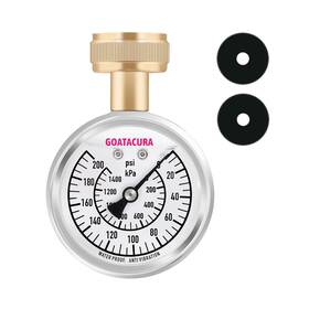 Ga049 Goatacura 0-200psi/kpa Glycerin Filled Water Pressure Test Gauge 2-1/2 Inch Dial Size 3/4 F