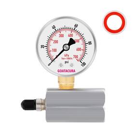 Ga055 Goatacura 0-100psi/kpa Gas Test Pressure Gauge 2 Inch Dial Size 3/4 Fnpt Conne