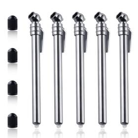 Ht0152-fba Gold Deer 5pcs Pencil Tire Pressure Gauge 5-50psi Mechanical Air Gage With Pocket Clip