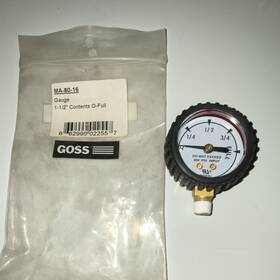 Ma-80-16 Goss 1-1/2 In Air Pressure Gauge 400 Psi Bottom Mount 1/4 Conn