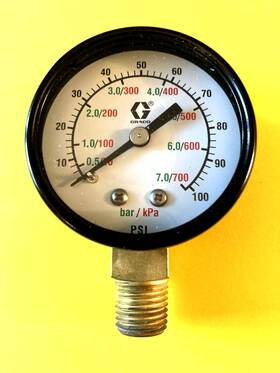 100960 Graco # 1/4 Inch Npt Pressure Gauge With 2 Face 0-100 Psi - Ships Free