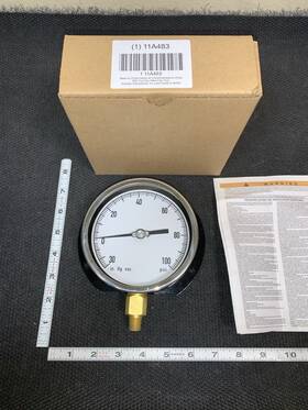11a483ppc5082 Grainger New 11a483 Phenolic Dual Scale Process Pressure Gauge Inbx