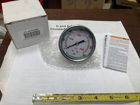 4cfu5 Grainger Commercial Pressure Gauge Glycerin Filled 2-1/2 Inch 1/4 Npt