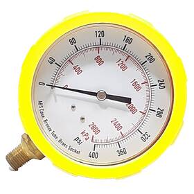 1fefj6 Granger 4 Inch Color Case Pressure Gauge Yellow 4efk5 Psi 0-400 Dry Fill Free Ship Bb20