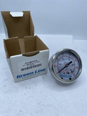 Pg-cbm-100 Green Line Pressure Gauge 0-100 Psi 2.5 Inch Dial Face 1/4 Npt