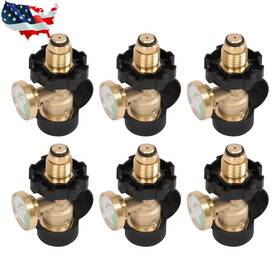 Gaa2886226 Gurdtopo 6pcs Pol Propane Tank Adapter With Gauge Converts To Qcc/type For Gas Grill