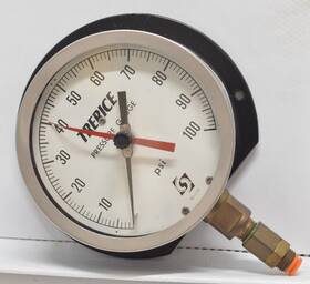 52-2199 H. O. Trerice Co 4 Inch 0-100 Psi Pressure Gauge
