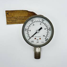 Kl-1.6 Haenni Vintage Kl1.6 Pressure Gauge 0-1500 Psi Swiss Made 2-3/8 Inch Fluid Filled Kl-1.6 Haenni Vintage Kl1.6 Pressure Gauge 0-1500 Psi Swiss Made 2-3/8 Inch Fluid Filled