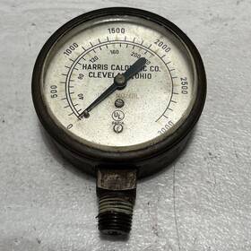 14319-1 Harrison Calorific Co. 0-3000 Lbs Vintage Pressure Gauge Tested