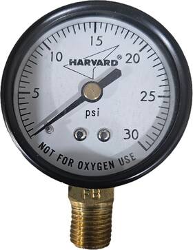 Harvard 020111009853 New Pressure Gauge 1/4 Inch Mpt Bottom Mount 30lbs Harvard 020111009853 New Pressure Gauge 1/4 Inch Mpt Bottom Mount 30lbs