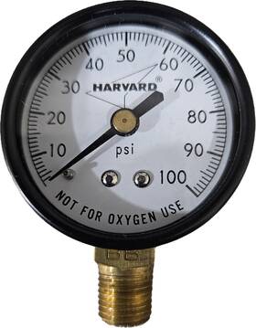 Harvard 020111009877 New Pressure Gauge 1/4 Inch Mpt Bottom Mount 0-100 Psi Harvard 020111009877 New Pressure Gauge 1/4 Inch Mpt Bottom Mount 0-100 Psi