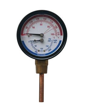 03.01.003.00 Hatco Temperature / Pressure Gauge 3 Inch Dial 70-210f 0-200psi