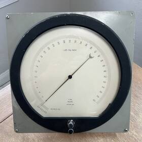 H-11813 Heise Vtg 60s Industrial Pressure Gauge 11 Inch Dia. 60psi Steampunk Decor H11813