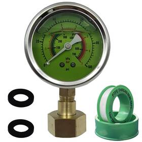 Wpg-100 Hfvslfa 0-100 Psi Water Pressure Test Gauge For Home 2.5 Dial S