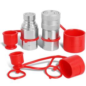 Q8050 Hoqqf 1/2 Inch Npt Flat Face Hydraulic Couplers Skid Steer Quick Connect Fittings With