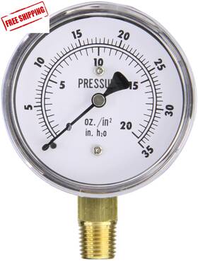 Kc25-35wc Inc. 20oz Low Pressure Gauge 35 Wc 20 Oz