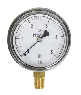 Kc25-5 Inc. Kc25-5# Low Pressure Gauge 5 Psi