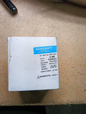 Knox070025510-631008al02b100 Industrial Mro Ashcroft 631008al02b100# 100psi 63mm Nsmp