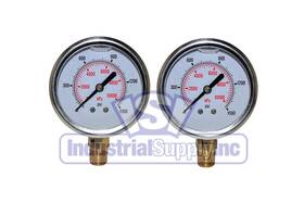 216510 Industrial Supply Liquid Filled Pressure Gauge To 1500 Psi 2- Inch 1/4 Npt Single Scale 2pk