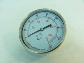 206797 Industry-std 4fmy2 Old-stock Pressure Gauge 0-160psi 3.5 Inch Size