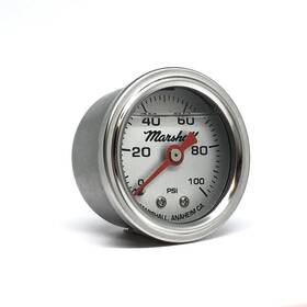 Ls00100 Instruments Silver Dial Fuel Pressure Gauge