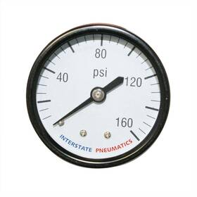 Interstate 791674905257 Air Pressure Gauge 2 Inch Dial 160 Psi 1/4 Npt Rear Back Mount Mounted