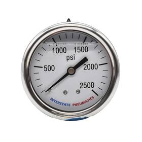 G7122-2500 Interstate Pneumatics 791674961628 Oil Filled Pressure Gauge 2500 Psi 2-1/2 Inch Dial 1/4 Npt Re G7122-2500 Interstate Pneumatics 791674961628 Oil Filled Pressure Gauge 2500 Psi 2-1/2 Inch Dial 1/4 Npt Re