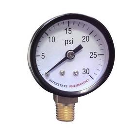 G2001-030 Interstate Pneumatics Pressure Gauge 0-30 Psi 1-1/2 Inch Diameter 1/8