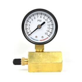 G2012-015gt Interstate Pneumatics Pressure Gauge 2 Inch 15 Psi - 1/4 Npt