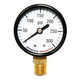 G2012-300 Interstate Pneumatics Pressure Gauge 2 In Dial Size Steel / Brass