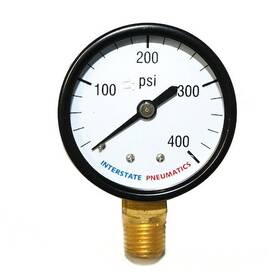 G2012-400 Interstate Pneumatics Pressure Gauge 400 Psi 2 Inch Diameter 1/4