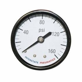 Interstate Pneumatics G2101-160 1.5 Inch 160 Psi 1/8 Npt Rear Mount Pressure Gauge