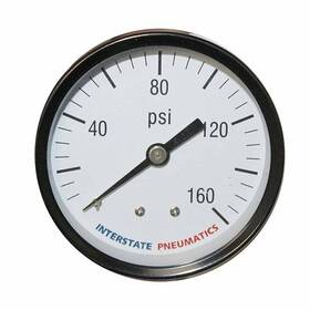 Interstate Pneumatics G2122-160 2-1/2 Inch 160 Psi-1/4 Npt Rear Mount Pressure Gaug