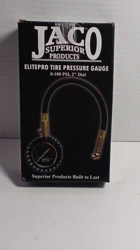 X000vo47g9 Jaco Elitepro Tire Pressure Gauge 0-100 Psi 2 In Dial Mpn Car