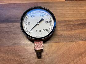 H1274 Jas. P. Marsh Vintage Pressure Gauge 0-1500 Psi Hydraulic