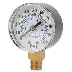 Jectse 781593746239 Npt 1/4 Inch Pressure Gauge 0-100psi 0-7bar Economic Dry Air Compr