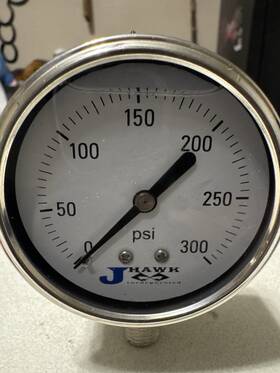 Ss2358g1f1-j Jhawk Incorporated 2.5 Stainless Steel Liquid Filled Pressure Gauge 0-300 Psi1/4 Npt 4 Pack