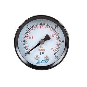 Dia0-30 Jivto 619988269226 Dry Pressure Gauge 1-1/2 Inch Psi/bar/kpa 1/8 Npt Back Mountfor Pneumati