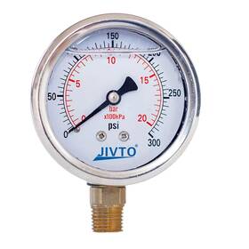 Yn60 Jivto 0-300psi Pressure Gauge Glycerin Filled 2-1/2 Inch Dia 0-300 Psi 1/4 Npt Lower Mount Yn60 Jivto 0-300psi Pressure Gauge Glycerin Filled 2-1/2 Inch Dia 0-300 Psi 1/4 Npt Lower Mount