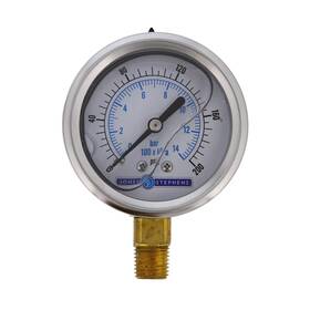 J40556 Jones Stephens 2-1/2 Inch 200 Psi Liquid Filled Pressure Gauge