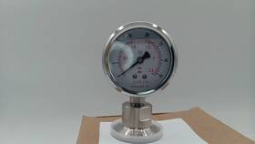 Jw2504dy-13 Jowin 1.5 Inch Tri Clamp Pressure Gauge 0-2.5bar/35psi 50.5mm Od Ferrule Ss304