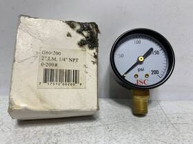G60-200 Jsc Pressure Gauge 2 Inch 200 Psi 1/4 Npt