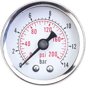 A2g05 Klutch Analog Air Pressure Gauge 200 Max. Psi