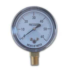 Kc25-60 Kodiak Controls 853648005049 Inch H2o Low Pressure Gauge 60 Wc