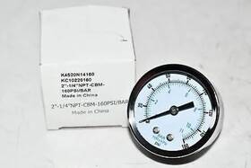 Kc10220160 Kodiak Controls Pressure Gage 2 Inch Dial 0-160# 1/4 Npt Back Mnt
