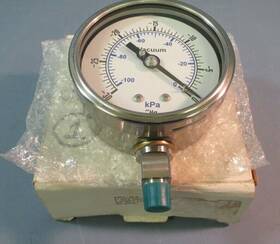 4001-4la Kpa 4 Inch Sst Dual Scale Gauge 1/4 Npt Lower 30-0vac -30 To