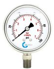 L25-ssl-100 Carbo Instruments Pressure Gauge Stainless Steel Case Liquid Filled Lower